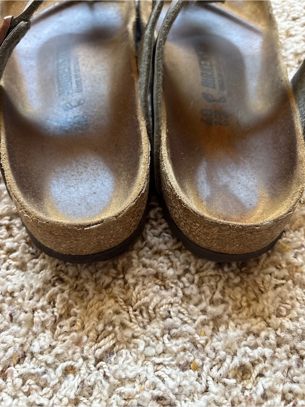 Birkenstock Gizeh Mocha‎ Brown Birko-Flor Thong Sandals Womens 40 W9-9.5